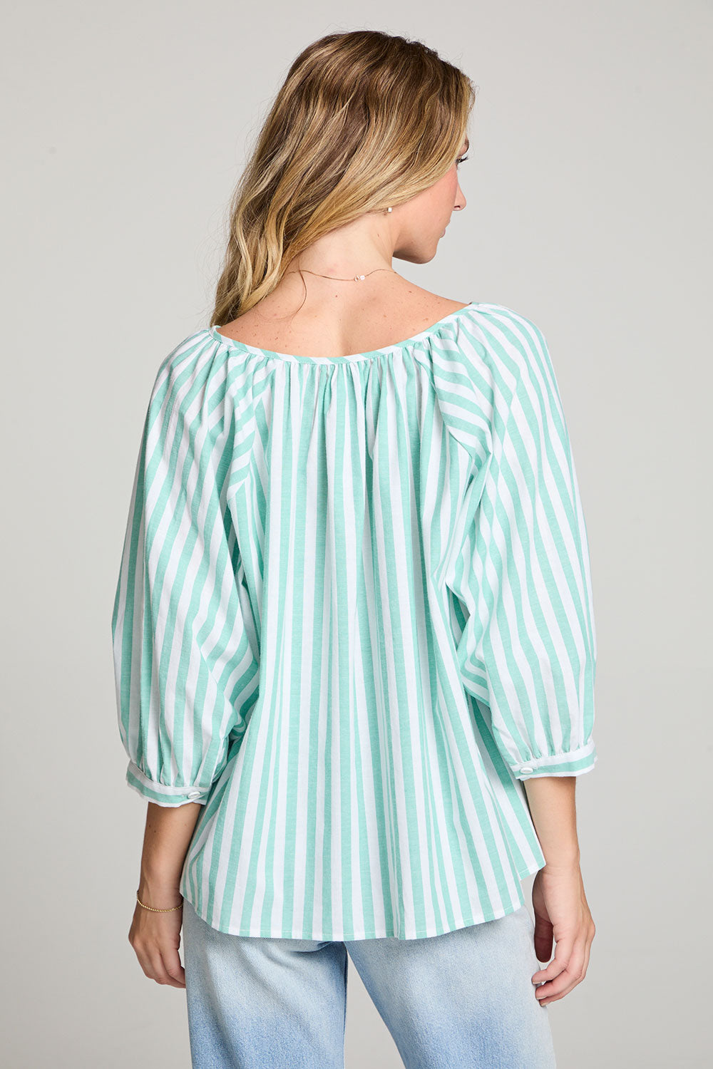 Cody Aloe Stripe Blouse WOMENS chaserbrand