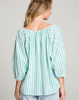 Cody Aloe Stripe Blouse WOMENS chaserbrand