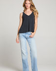 Clearise Licorice Black Tank WOMENS chaserbrand
