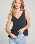 Clearise Licorice Black Tank WOMENS chaserbrand