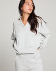 Fort Worth Pillow Fleece Heather Grey Pullover WOMENS chaserbrand