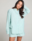 Paso Aloe Stripe Button Up WOMENS chaserbrand