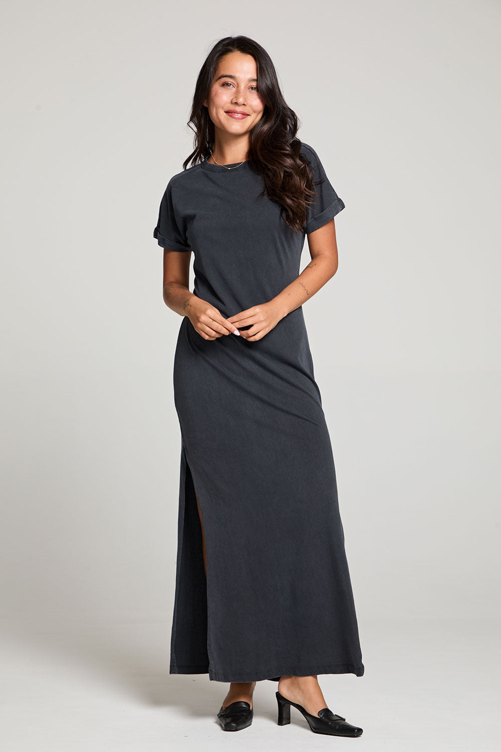 Saloonn Licorice Black Maxi Dress WOMENS chaserbrand