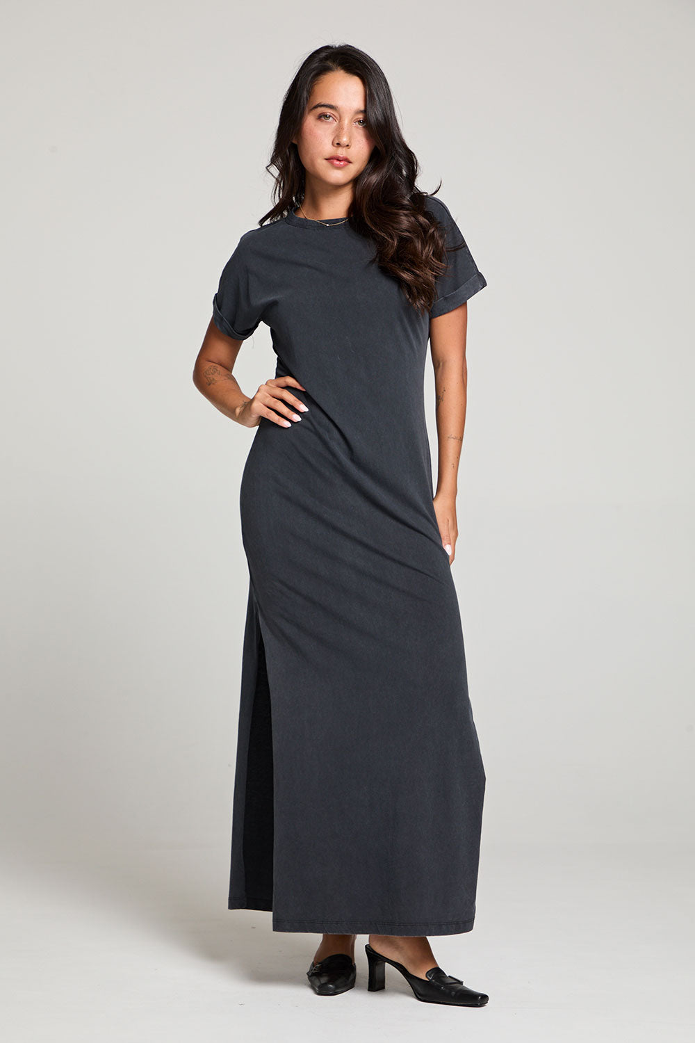 Saloonn Licorice Black Maxi Dress WOMENS chaserbrand