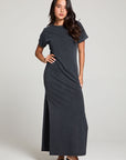 Saloonn Licorice Black Maxi Dress WOMENS chaserbrand