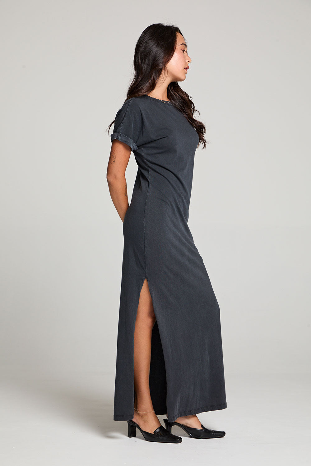 Saloonn Licorice Black Maxi Dress WOMENS chaserbrand