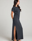 Saloonn Licorice Black Maxi Dress WOMENS chaserbrand