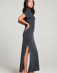 Saloonn Licorice Black Maxi Dress WOMENS chaserbrand