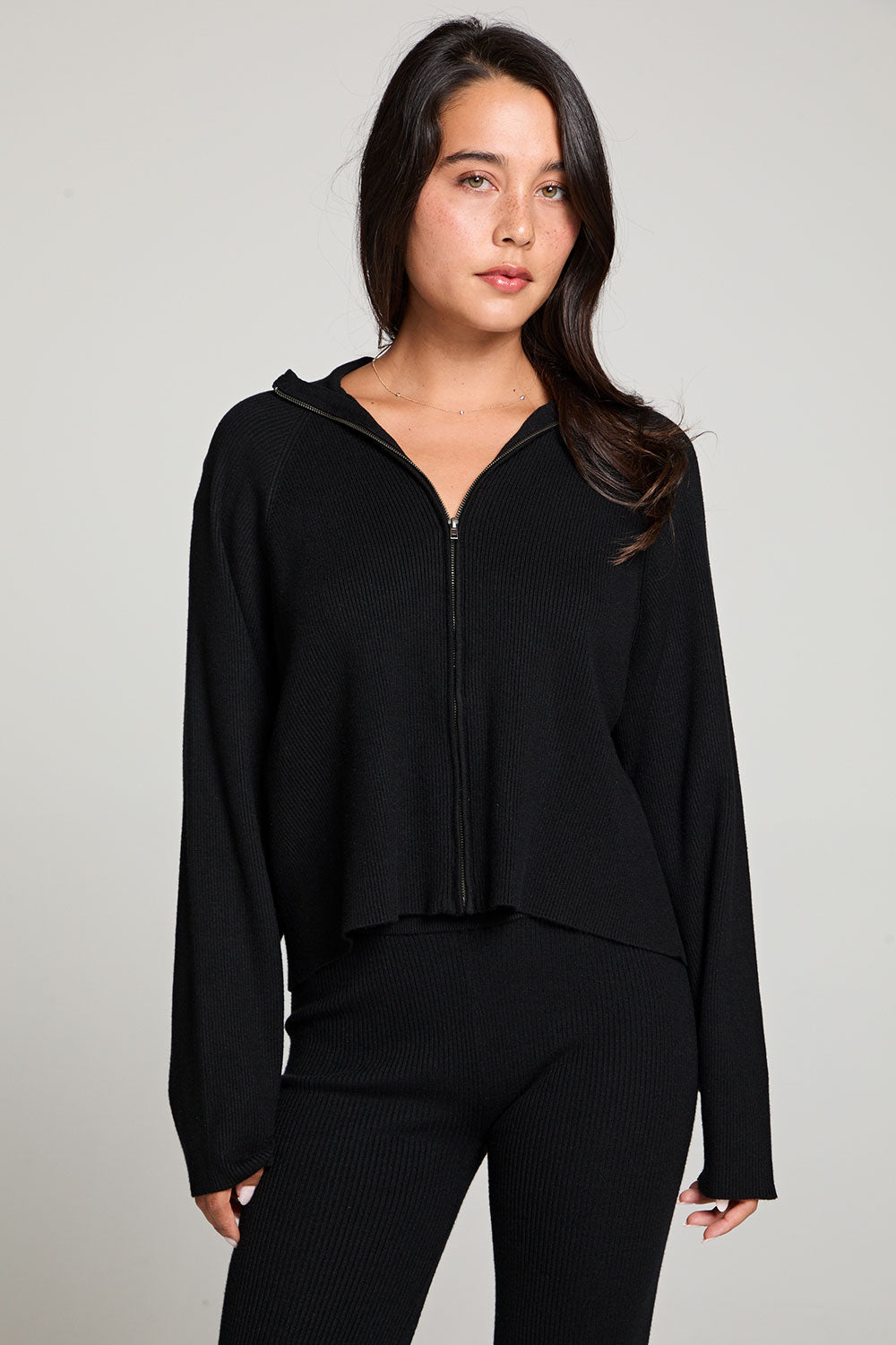Mccartneyy Licorice Black Zip Up Long Sleeve WOMENS chaserbrand