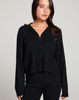 Mccartneyy Licorice Black Zip Up Long Sleeve WOMENS chaserbrand