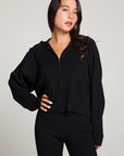 Mccartneyy Licorice Black Zip Up Long Sleeve WOMENS chaserbrand