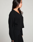 Mccartneyy Licorice Black Zip Up Long Sleeve WOMENS chaserbrand