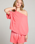 Lunar Electric Coral Pink Tee WOMENS chaserbrand