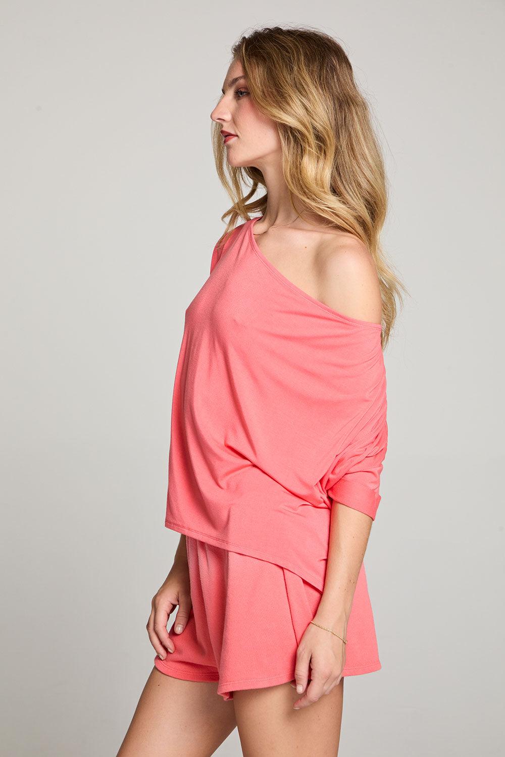 Lunar Electric Coral Pink Tee WOMENS chaserbrand
