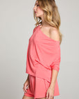 Lunar Electric Coral Pink Tee WOMENS chaserbrand