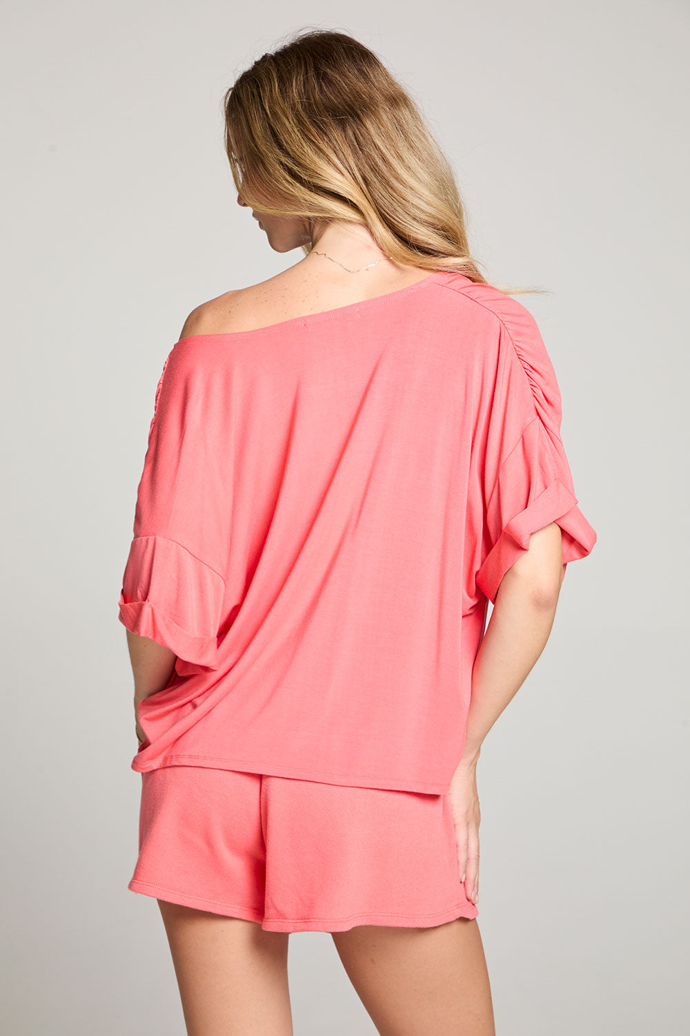 Lunar Electric Coral Pink Tee WOMENS chaserbrand