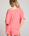 Lunar Electric Coral Pink Tee WOMENS chaserbrand