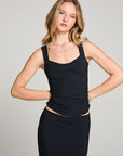 Mila Licorice Black Tank Top WOMENS chaserbrand