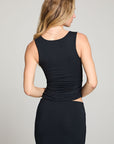 Mila Licorice Black Tank Top WOMENS chaserbrand