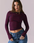 Moonlightt Cambridge Stripe Long Sleeve