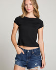 Gabrielle Licorice Black Tee WOMENS chaserbrand