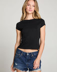 Gabrielle Licorice Black Tee WOMENS chaserbrand