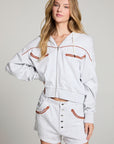 Western Details Zip Up Hoodie WOMENS chaserbrand