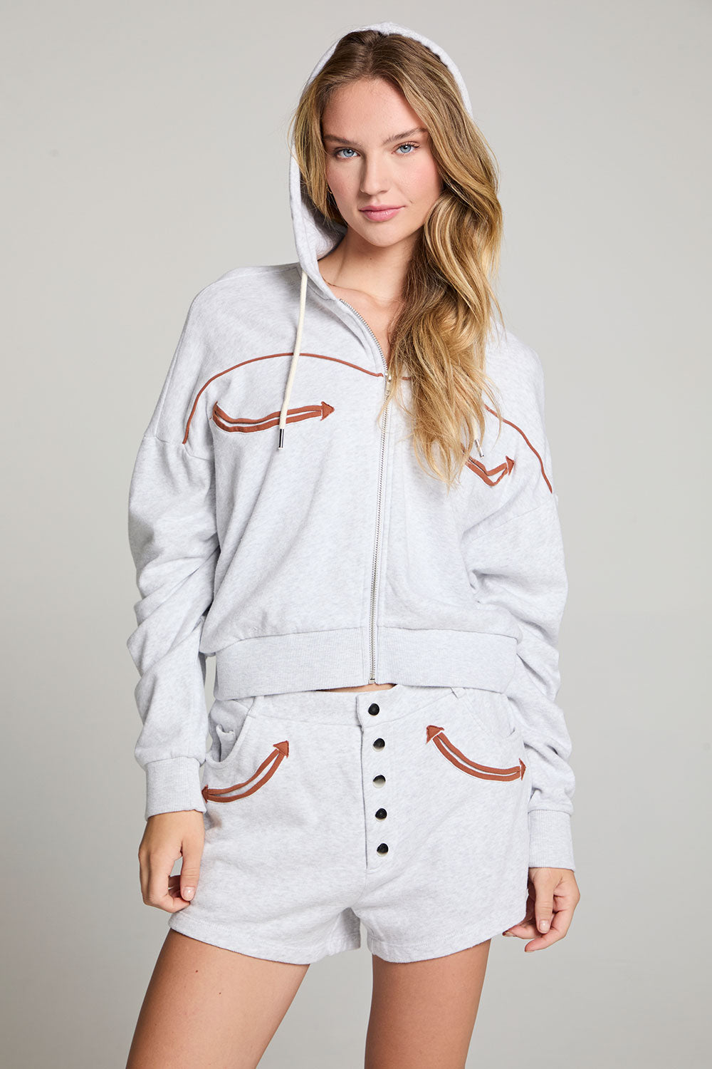 Western Details Zip Up Hoodie WOMENS chaserbrand