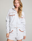 Western Details Zip Up Hoodie WOMENS chaserbrand