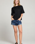 Charlotte Black Tee WOMENS chaserbrand