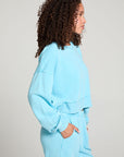 Casbah Aquarius Blue Crop Pullover WOMENS chaserbrand