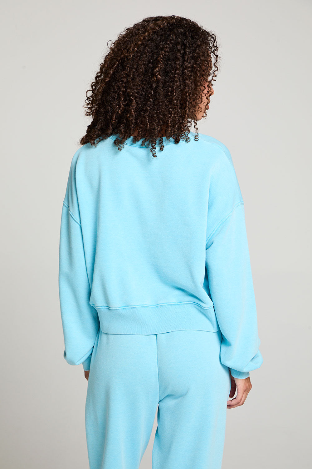 Casbah Aquarius Blue Crop Pullover WOMENS chaserbrand