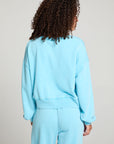 Casbah Aquarius Blue Crop Pullover WOMENS chaserbrand