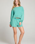 Casbah Clover Green Crop Pullover WOMENS chaserbrand