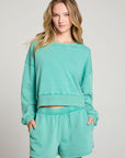 Casbah Clover Green Crop Pullover WOMENS chaserbrand