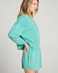 Casbah Clover Green Crop Pullover WOMENS chaserbrand