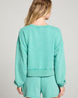 Casbah Clover Green Crop Pullover WOMENS chaserbrand