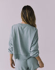 Womens Casbah Garden Sage Crop Pullover chaserbrand