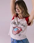 Rolling Stones Tongue USA Tee Womens chaserbrand