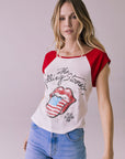 Rolling Stones Tongue USA Tee Womens chaserbrand