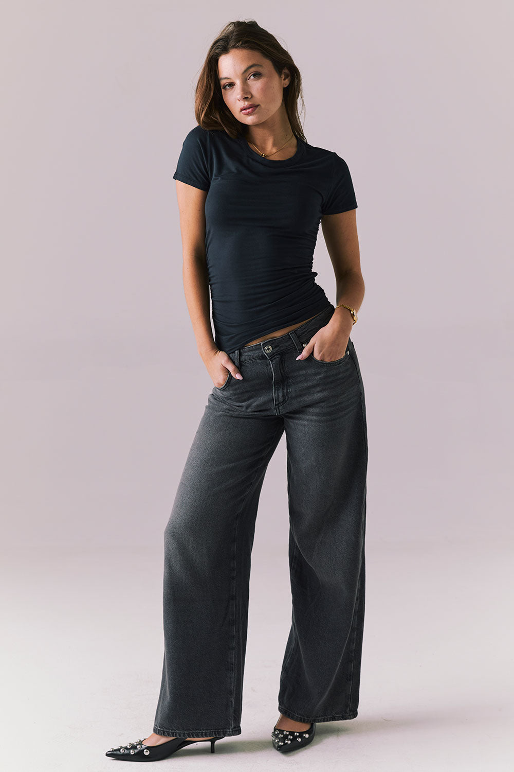 Licorice Black Louiss Tee Womens chaserbrand