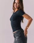 Licorice Black Louiss Tee Womens chaserbrand