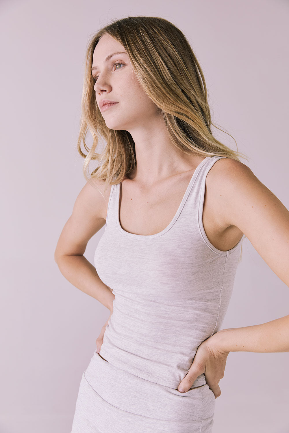 Lander Light Heather Gray Tank Womens chaserbrand