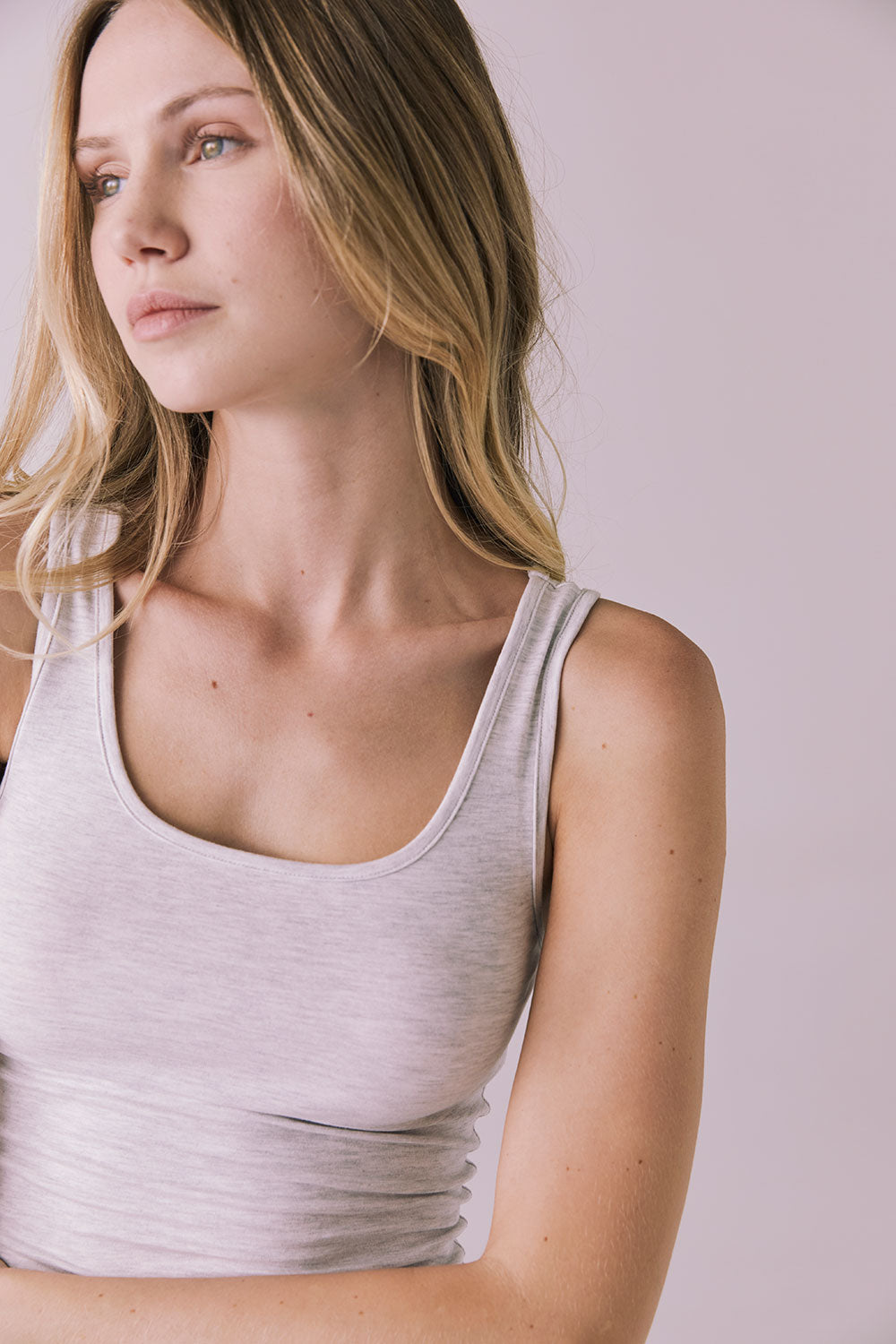 Lander Light Heather Gray Tank Womens chaserbrand