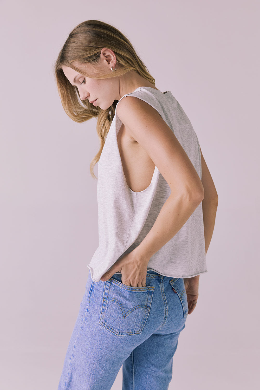 Eagle Light Heather Grey Tank Womens chaserbrand