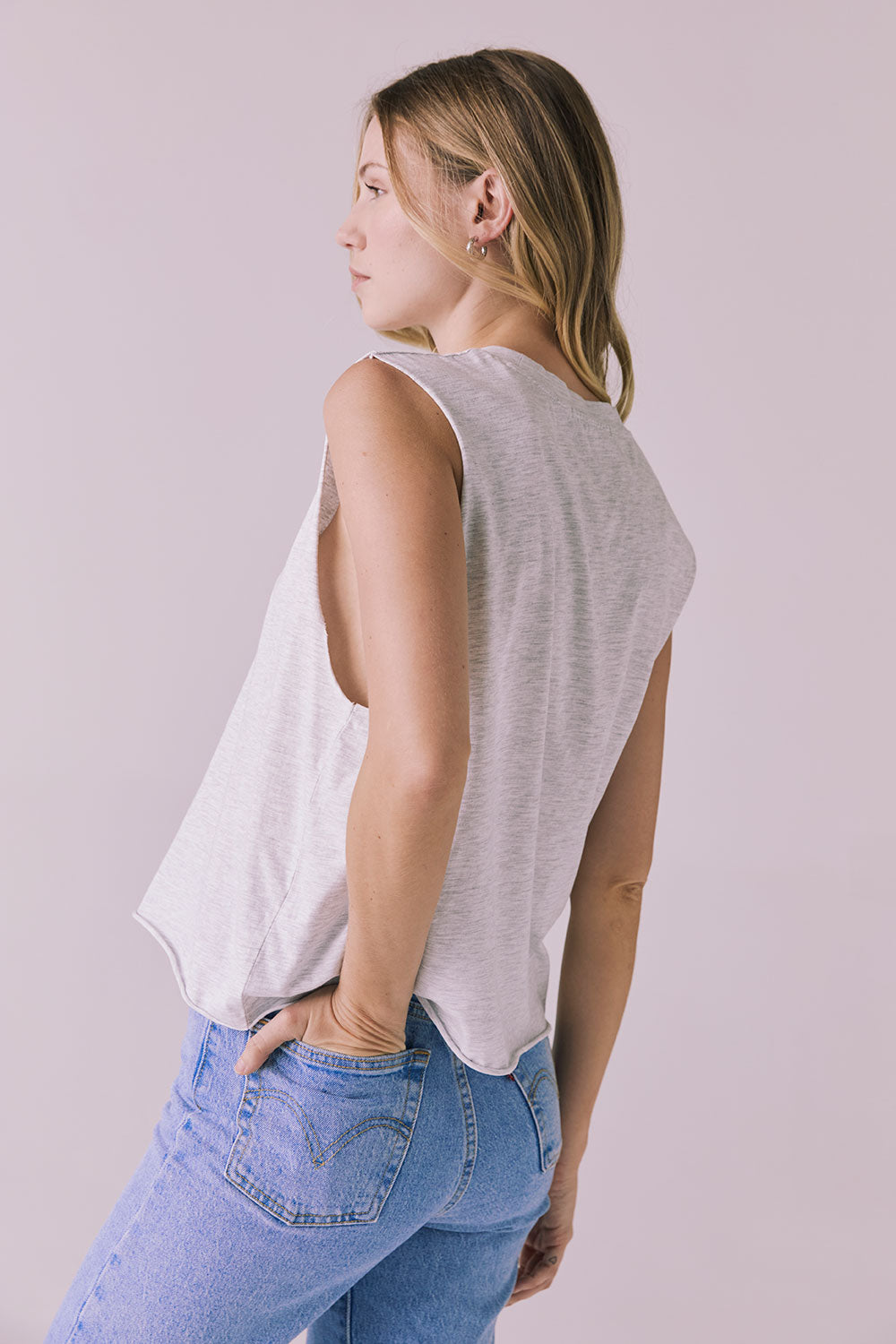 Eagle Light Heather Grey Tank Womens chaserbrand