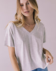 Mazzy Light Heather Grey Tee Womens chaserbrand