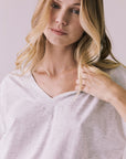 Mazzy Light Heather Grey Tee Womens chaserbrand