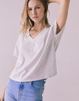 Mazzy Light Heather Grey Tee Womens chaserbrand
