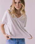 Mazzy Light Heather Grey Tee Womens chaserbrand